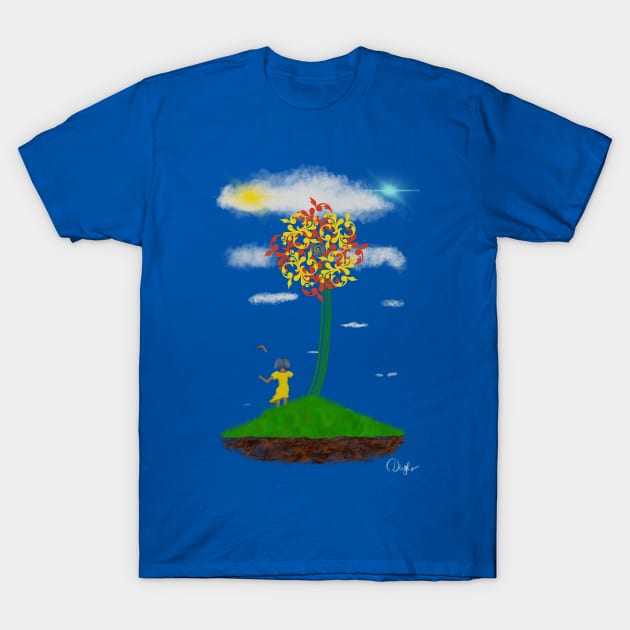 Girl in the Clouds T-Shirt by DAGHO